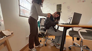 Lesbian Fetish Playing with Their Leather Jackets