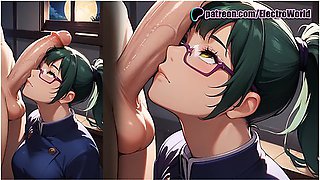 Car Toon In Maki From Jjk Defends Against Ghosts With Dicks!