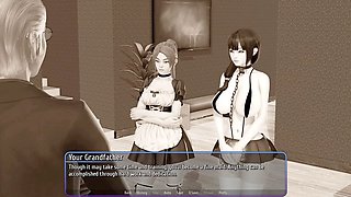 Innocent girl, wood, harem hotel game