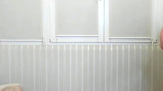 Sexy amateur redhead teen double dildo action