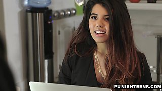 Latin Teen Get Punished Rough Sex