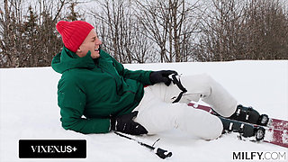 Milfy Ski Instructor Brandi Teaches Young Stud New Tricks