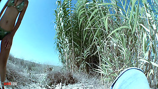 Bramilf: Handjob at the Beach in POV