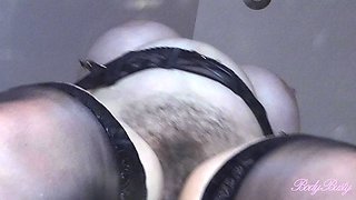 Black Stockings for Stepmom on the Table