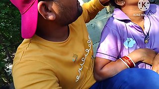 Unknown Man, And Hot Bhabhi Outdoor, Outside Have A Fun - Hot Bhabhi Boobs Suking Young Boy And Sexy Moning