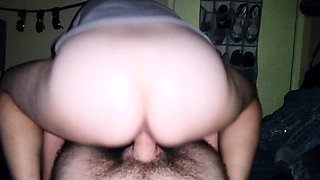 Tiny Teens Take Charge in Reverse Cowgirl Position