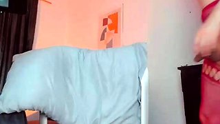 Shemale tranny enjoying solo masturbation