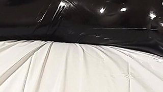 I'm Stroking Myself All Over in a Latex Catsuit with a Latex Mask, I Want to See You Cum! 3 Angle