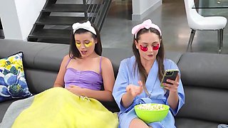 Two horny bitches end up enjoying an unlikely fuck