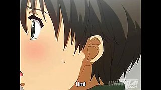 Horny Busty MILF Washes Young Boy's Cock in Steamy Bath - Uncensored Hentai