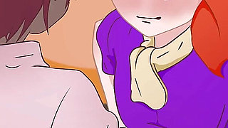 Red-haired Daphne Takes off Her Panties in the Toilet in Front of an Unknown Guy Without Complexes! Scooby-doo. Hentai Cartoon