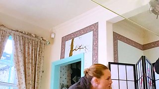 Hardcore fucking on the couch with amateur blonde