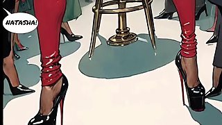 Ebony Mistress Dominates Rich Old Cuckold - Hot Cartoon Sex Animation