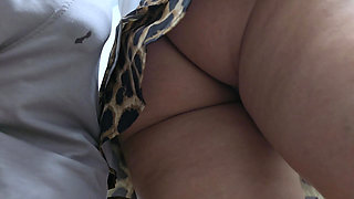 Stranger's Dick Precum Wet His Pants On Subway Train. He Ejaculate inside girls panties under skirt!