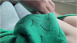 Cute Stepsister Teasing With Her Big Boobs And Hard Nipples In The Car