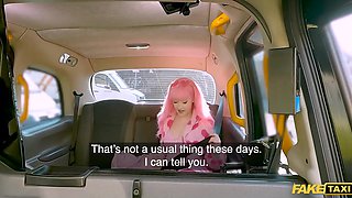 FakeTaxi Pink-Haired Slut Gets Pussy Filled with Cum