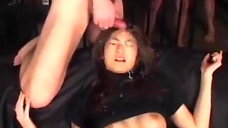 Japanese bukkake  pussy-teasing uncensored