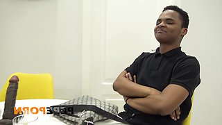 Spanish administrator deceives a novice and subsequently finds pleasure in interracial anal intimacy.