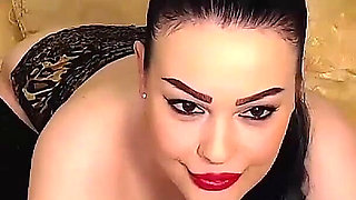 Cock Hungry Whore on Cam Sucks Dildo Fast with Red Lipstick