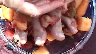 Amateur Foot Fetish Girlfriend Sucks and gives a Footjob