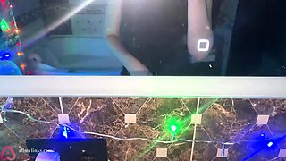 Amelia Queen Pissing Compilation - Christmas & New Year's POV - Yellow Pee on Dirty Pads Close Up