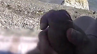 French MILF Blowjob Amateur on Nude Beach Public to Stranger with Cumshot - Misscreamy