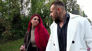 German Redhead Big Natural Saggy Tits Girl Dani Luve Seduce to Hard Amateur Fuck