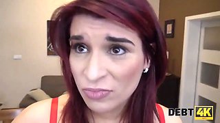 Debt4k. preggo chick has porno to get money for things