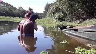 Blonde Teen Stepdaughter Takes Bath in Panties - Hot Fishing Trip Turns Wild in Rio