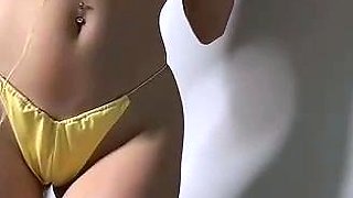 Blond Teen Fucks Her Pussy With a Glass Toy