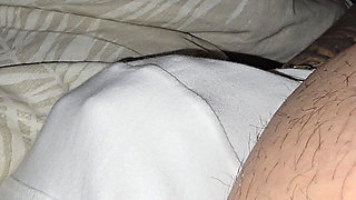 Step mom hand slip under panties and handjob step son dick