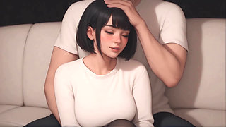 Obsessed Lucy #4, She Uses Her Feet, Animated Cute Roommate Porn Game