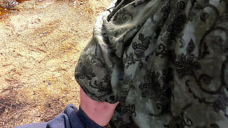 Slapping Her Naked Tits Until Red on Construction Site