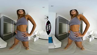 Perfectly Naked; Striptease Solo Blonde Russian Tan Perky Tits Shaved Pussy Kitchen