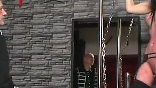 Stretching whipping humiliating