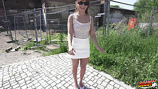 German Scout - Tiny Brazilian Fit Girl Cintia Lara at Outdoor Casting Fuck