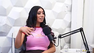 The Brazzers Podcast Episode 8 with Interracial Threesome starring Alex Jones, Ebony Kira Noir, and Busty Latina Violet Myers