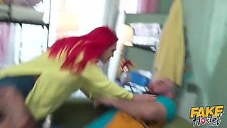 British MILF Roxi Keogh Fights Then Fucks Hard - Rough Passionate Sex & Creampie in Hostel