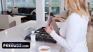 Voluptuous mylf and her daughter-in-law permit a lucky sonny to pound them whenever he cravings