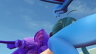 Getting Spit Roasted by Futa Monster Girls (sapphire Safari V.24 Animation)