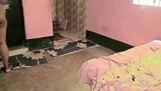 Standing on the Bed, I Put My Hard Dhoti in the Mouth of the Girlfriend and Sucked It