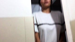 Horny Stepsister Discovers Me Masturbating in the Bathroom