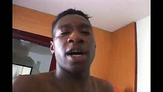 French amateur pale ebony slut gets hardcore threesome with two BBC dudes