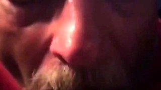 Truck Stop Cock Sucking with a Daddy Bear