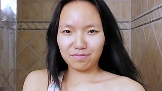 Asian sensation took a shower