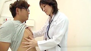 Amazing mature Asian nurse gets position 69 and tit fuck