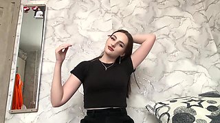 First Time Fucking Babe in All Positions, She Gives a Great Blowjob
