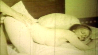 Worn Sepia Loop Captures Curly Retro Couple in Raw Bedroom Passion