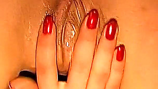 Filthy Brunette in Red Lingerie: Fingered Hard, Fucked Deep and Facial Cum Blast!