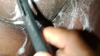 Tamil Beautiful Wife Hairy Pusy Shaving Husband